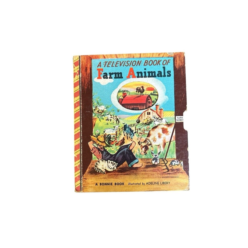 A Television Book of Farm Animals illustrated by Adeline‎ Libery (1949, HC)